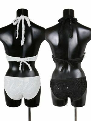  [LaLaTulle select]フェザーレースモノキニ (2colors) (M)