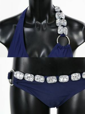 [LaLaTulle select]ストーンデザインホルタービキニ(3color)