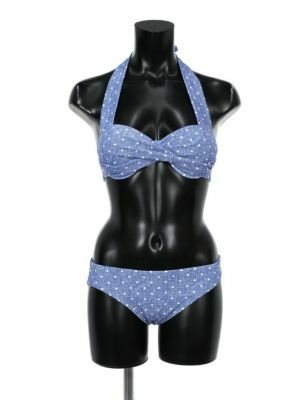 [LaLaTulle select]ドットプリントデニム風ビキニ(ショートパンツ付)