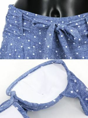 [LaLaTulle select]ドットプリントデニム風ビキニ(ショートパンツ付)
