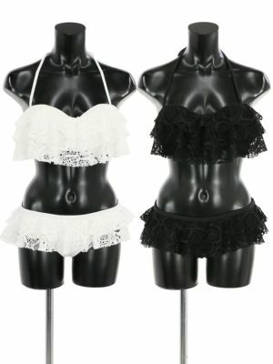 [LaLaTulle select]レース2段フリルビキニ (2color)