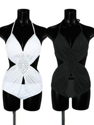 [LaLaTulle select]ウエストシアーモノキニビキニ (ビキニ上下+パレオ) (2color) (M/L)