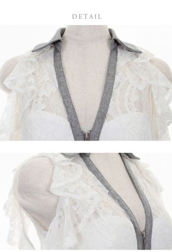 ディア バイ ローブドフルール [DEA] 1738シャツ 襟デザイン  オフショル ドレス