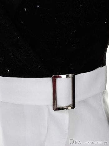 ディア バイ ローブドフルール [DEA] 1770 ベルトデザイン  バイカラー切替 ドレス