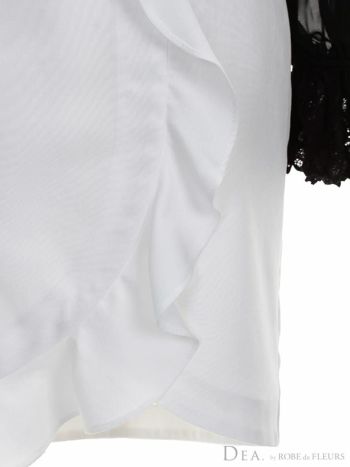 ディア バイ ローブドフルール [DEA] 1770 ベルトデザイン  バイカラー切替 ドレス