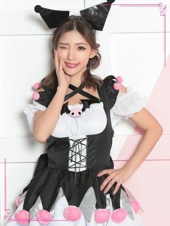 [ハロウィン コスプレ通販][マイメロディ]クロミちゃん  キャラクター  ハロウィンコスプレ  (Sサイズ/Mサイズ/Lサイズ)