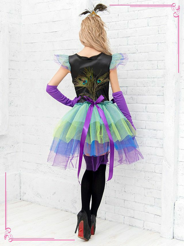スパンコール孔雀ダンス  アニマル ハロウィンコスプレの7