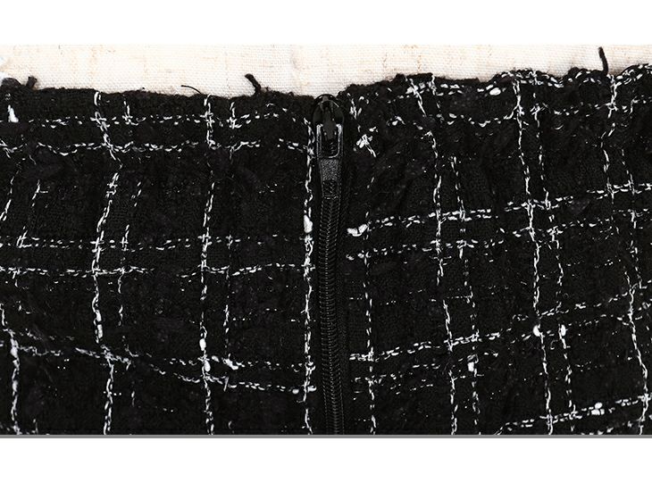 ROBEdeFLEURS/ローブドフルール】チェック ツイード×スカート