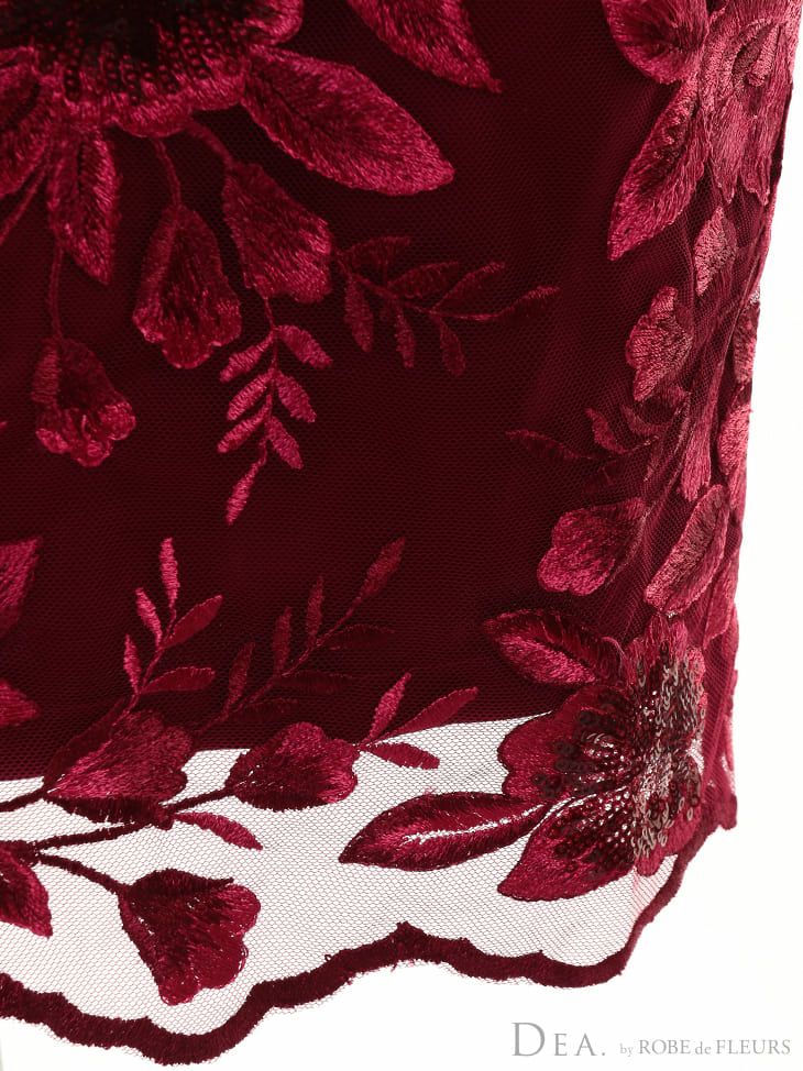 ディア バイ ローブドフルール [DEA] 1849スパンコール レース  フリル ドレス