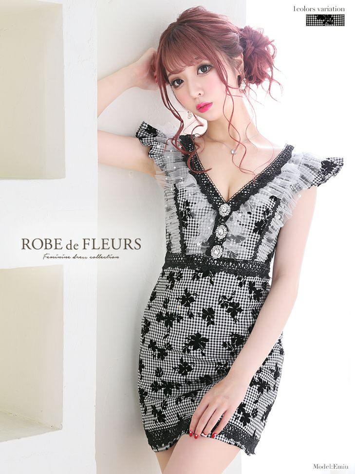 SALE]【ROBEdeFLEURS/ローブドフルール】ガーリー ギンガム チェック