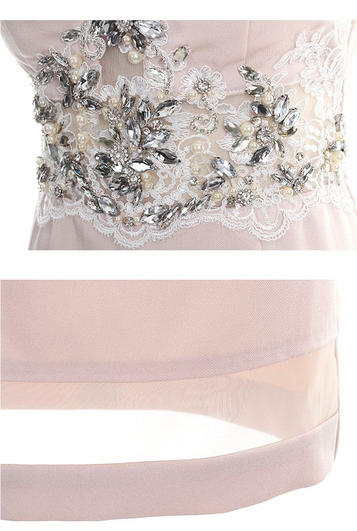 ROBEdeFLEURS Glossy[ローブドフルール グロッシー]シースルー切替× ストレッチ ミニドレス[真優川咲][1819]