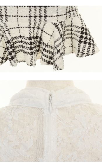 ROBEdeFLEURS/ローブドフルール】チェック柄 ストレッチ