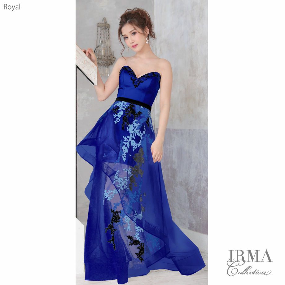 IRMA イルマ ドレス 91546 モチーフデザインタイトロングドレス (2color) (Mサイズ) [送料無料]