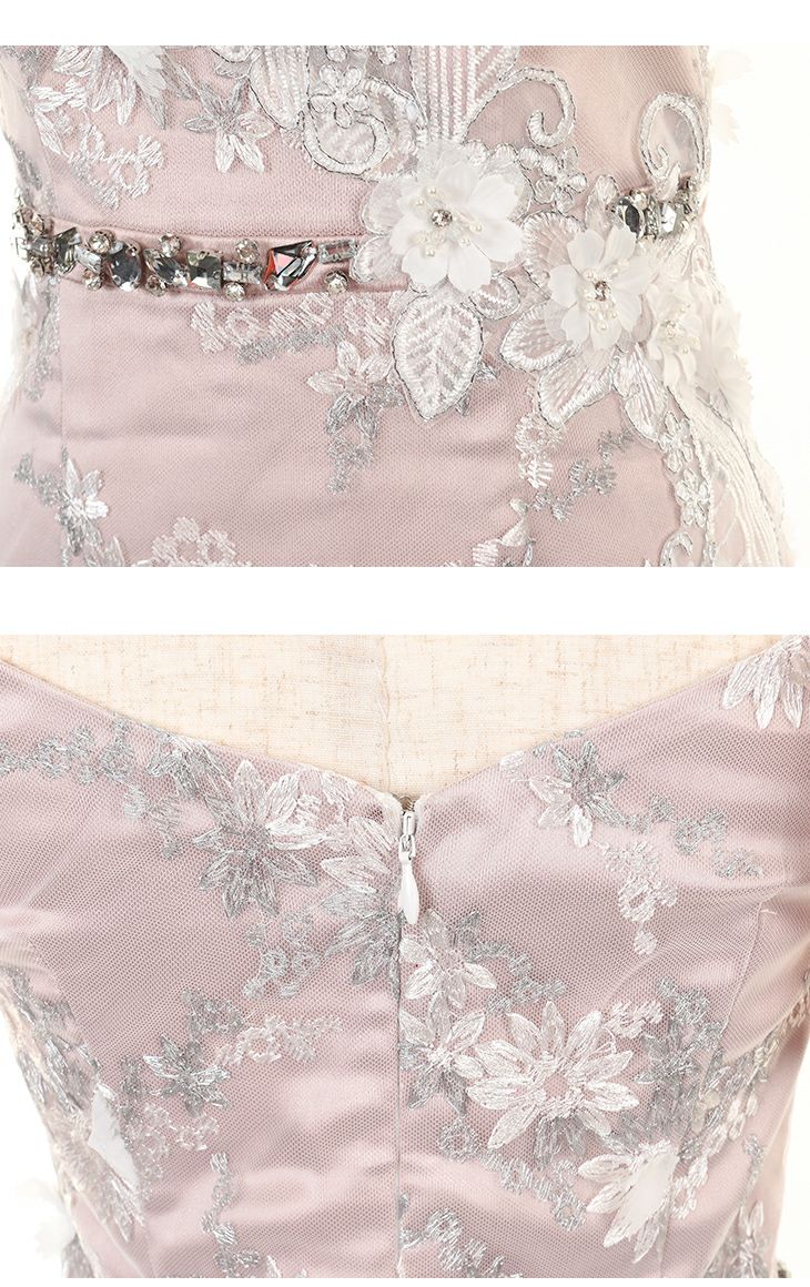 ROBEdeFLEURS/ローブドフルール】フラワー 刺繍レース ×オフショルダー