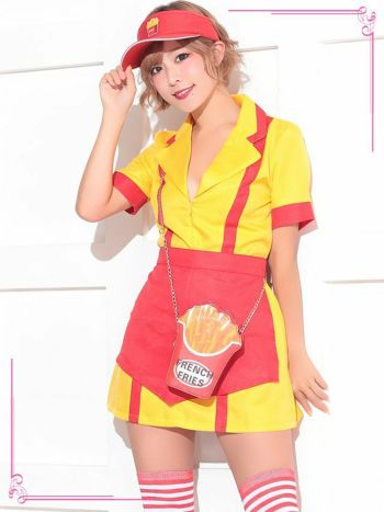 [ハロウィン コスプレ通販]アメリカン風バーガーショップガール ハロウィンコスプレ