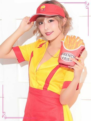 [ハロウィン コスプレ通販]アメリカン風バーガーショップガール ハロウィンコスプレ