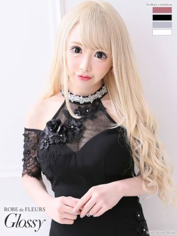 Glossy by ROBE de FLEURS/グロッシー】アシンメトリー×ストレッチ 袖