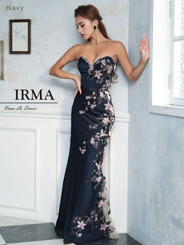 IRMA イルマ　ビジュー付きロングドレス