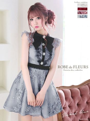 ROBEdeFLEURS/ローブドフルール】リボンネック×ラグジュアリー 