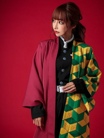 [ハロウィン コスプレ通販]鬼滅の刃 冨岡義勇 半々羽織  アニメ キャラクター  ハロウィンコスプレ