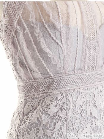 ディア バイ ローブドフルール [DEA] 2096 ケミカルレース   ミニドレス