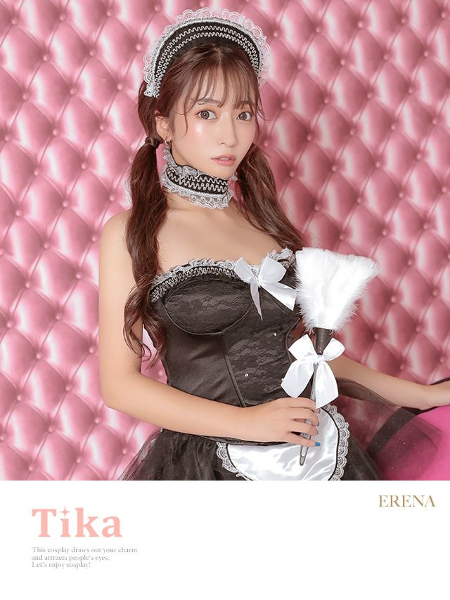 フリルリボンロリ メイド ハロウィンコスプレの2