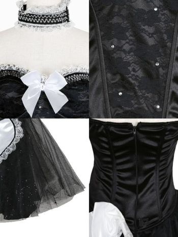 フリルリボンロリ メイド ハロウィンコスプレの7