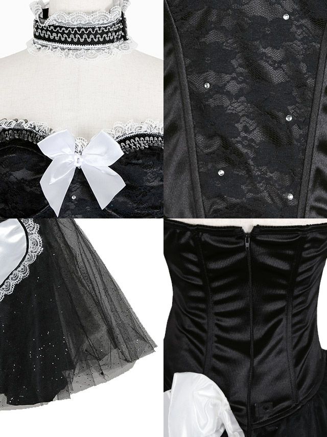 フリルリボンロリ メイド ハロウィンコスプレの7