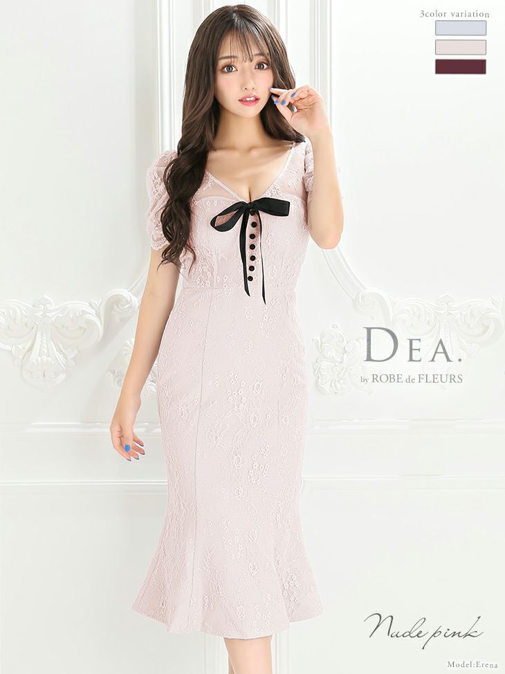 DEA by ROBEdeFLEURSの品番2207の総レース×マーメイドスカートドレス