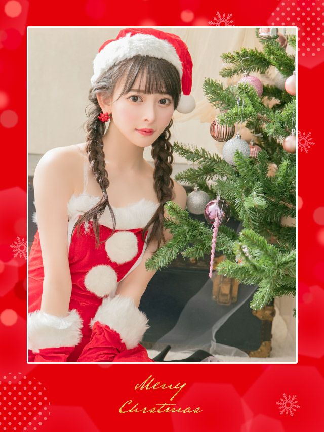 サンタコスプレ】4点セット ベアトップ エンベローブ フレア サンタ 