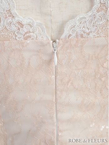ROBEdeFLEURS ローブドフルール パール×ラグジュアリーレースパステル ミニドレス[2241]