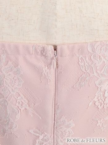 ROBEdeFLEURS ローブドフルール ガーリーレース 長袖 フレア ミニドレス[2184]