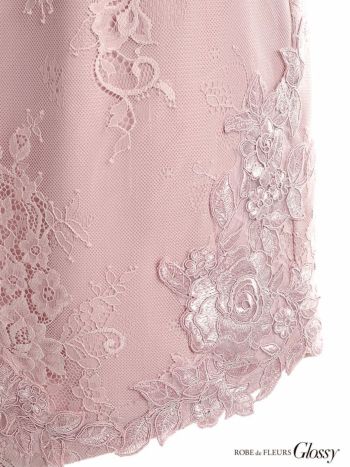 ROBEdeFLEURS Glossy[ローブドフルール グロッシー]バスト ジップ× 総レース ミニドレス[XS/Lあり][真優川咲][2305]