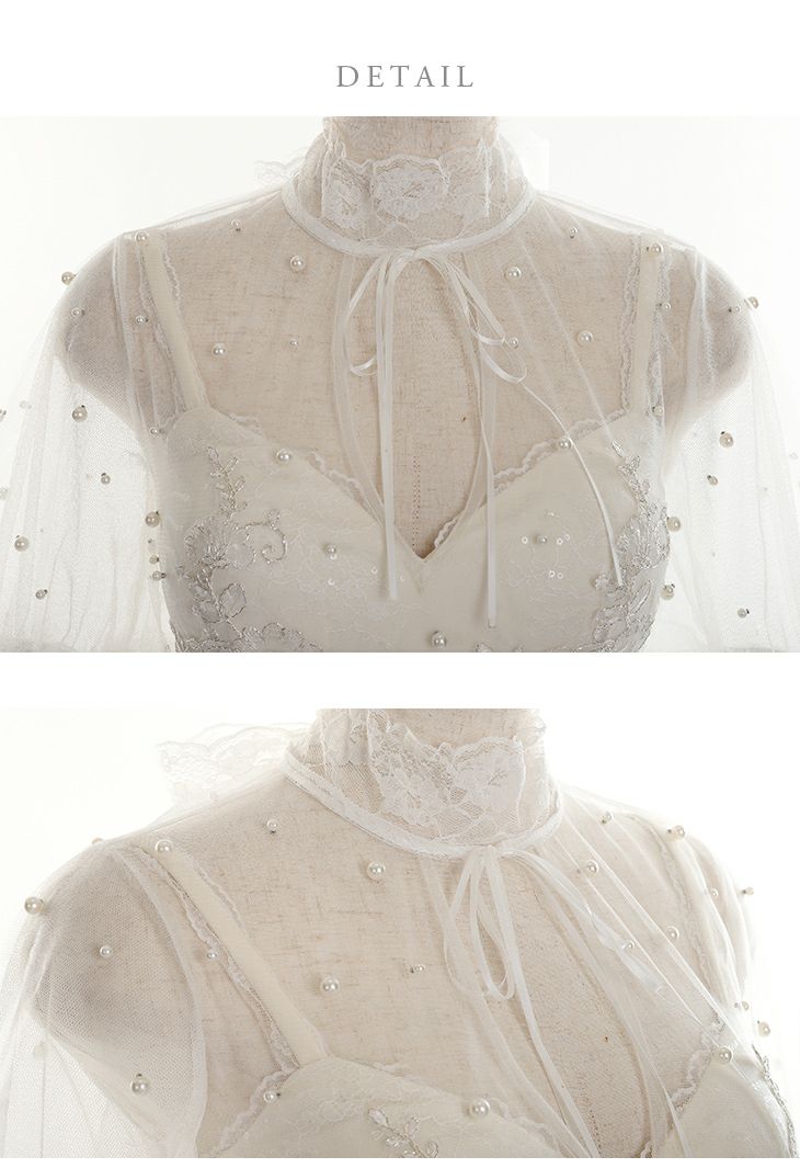 ROBEdeFLEURS ローブドフルール パフスリーブガーリー タイト ミニドレス[2374]