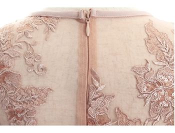 ディア バイ ローブドフルール [DEA] 1763 フラワー刺繍ベルト ワンカラー  ミニドレス