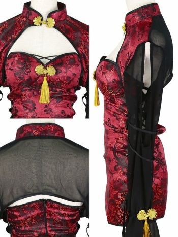 [ハロウィン コスプレ通販]シアーデザインタイトミニチャイナドレス ハロウィンコスプレ