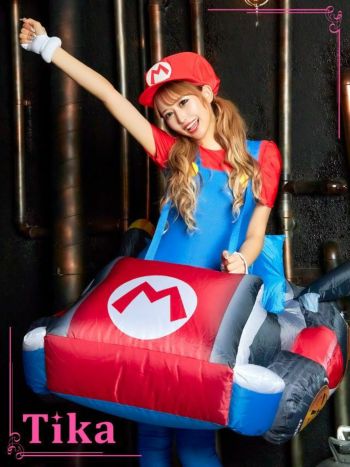 マリオカート キャラクター ハロウィンコスプレ用小物(レッド)の１