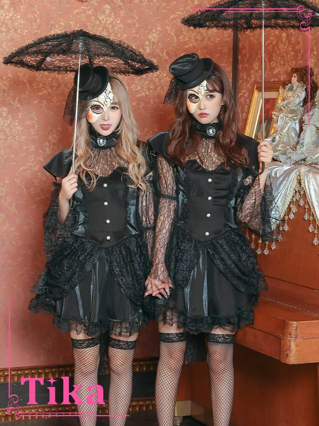 ホラー系ゴシック ロリータドール ハロウィンコスプレの１