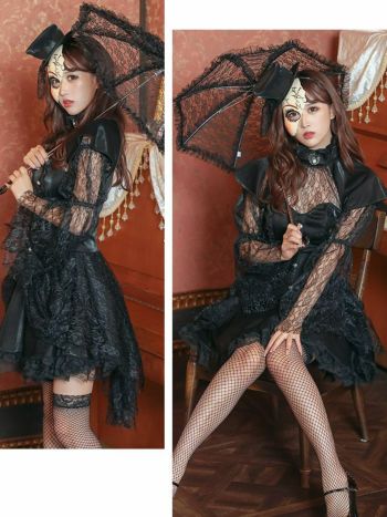 ホラー系ゴシック ロリータドール ハロウィンコスプレの3