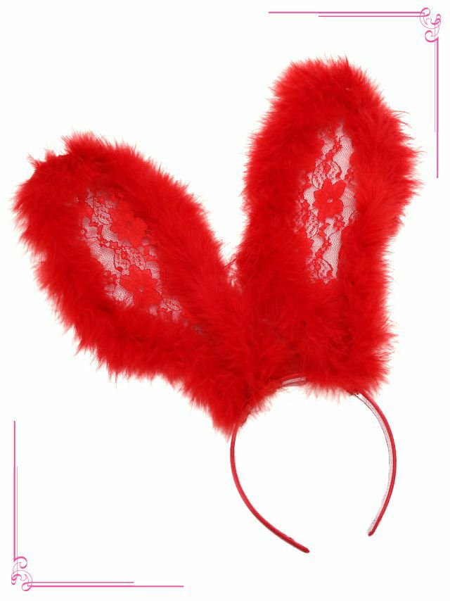 [ハロウィン コスプレ通販]ふわふわフェザー付きバニーガールうさ耳カチューシャ