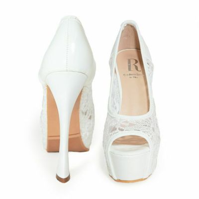 キャバパンプス [Rechercher][ルシェルシェ]rr-sh5561wh フラワーレースオープントゥパンプス(ホワイト)(22.5ｃｍ～25.0ｃｍ)(14cmヒール)画像3