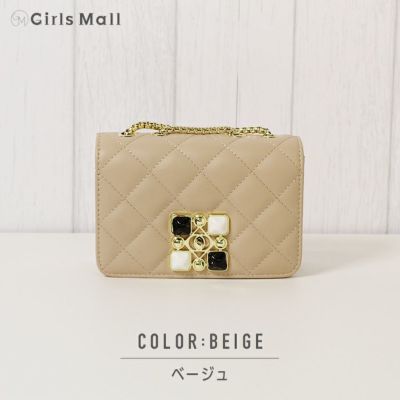 [LaLaTulle select]モノトーンスクエアバックルショルダーバッグ(2color)画像5