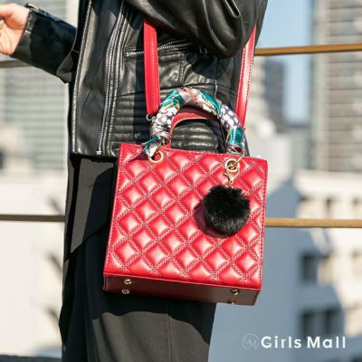[LaLaTulle select]スカーフ付きキルティングバック(4color)画像5