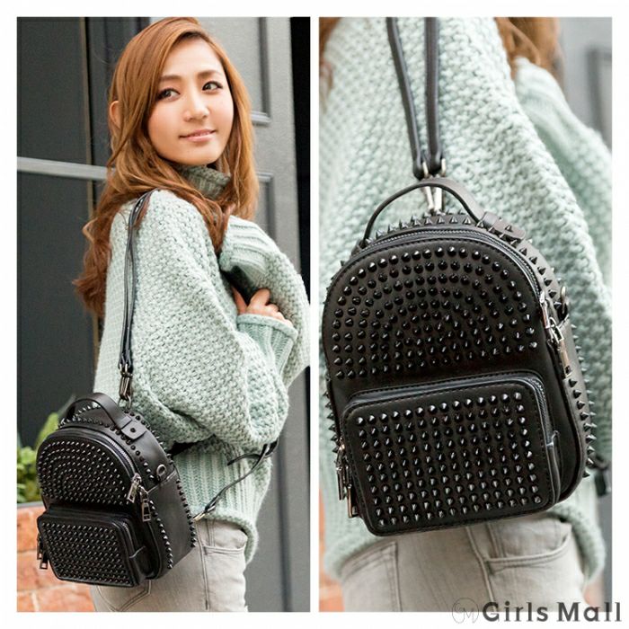 GirlsMall/ガールズモール】スタッズ モチーフ ミニ リュック GirlsMall/ガールズモール】スタッズ モチーフ ミニ リュック