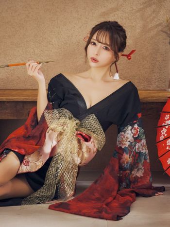 花魁 コスプレ LaLaTulle 花魁ドレス Mサイズ 美品（花魁着物