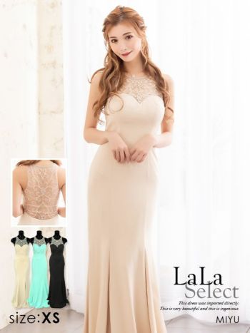 キャバドレス [LaLaTulle select][インポート]llt-ldla821957a ビジューデザインホルターネックタイトロングドレス(3color)(XSサイズ)[送料無料]画像3