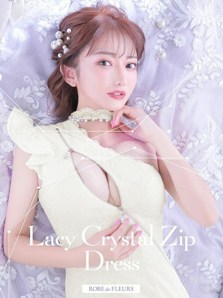 ROBEdeFLEURS ローブドフルール フリル＆ジップ タイト ミニドレス[2361a]