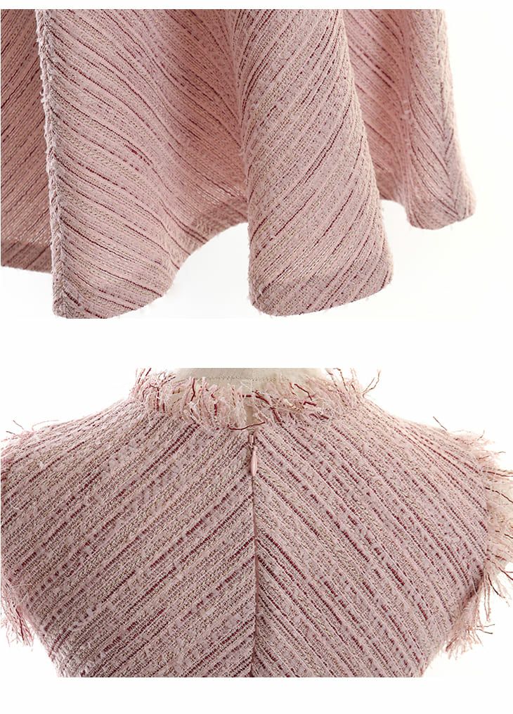 ディア バイ ローブドフルール [DEA] 2546 春ツイード フレア ひざ丈ドレス