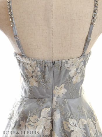 ROBEdeFLEURS ローブドフルール フラワーレースｘ キャミソール ピンク フレア ミニドレス[2609]