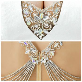 キャバドレス AngelR [エンジェルアール]フロントファスナー ローズ バストビジュー タイトロングドレス(ローズピンク)[ふうか][22210]